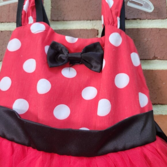 Adorable Black and Red Polka Dot Dress - Girls 2-3T - Picture 2 of 4
